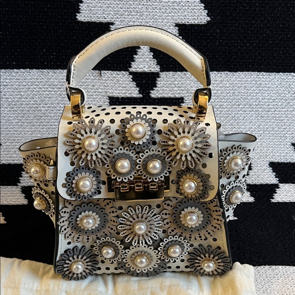 ZAC Zac Posen Cream Floral Mini Bag